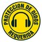 Signmission Proteccion De Oidos Requerida 16in Non-Slip Floor Marker, 16" x 16", FD-C-16-99903 FD-C-16-99903 - alternate 1